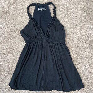 Victorias Secret Tank Womens S Black Bra Tops Babydoll Built in Bra Vintage Y2K